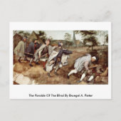De parabel van de blind door Bruegel A. Pieter Briefkaart (Voorkant)