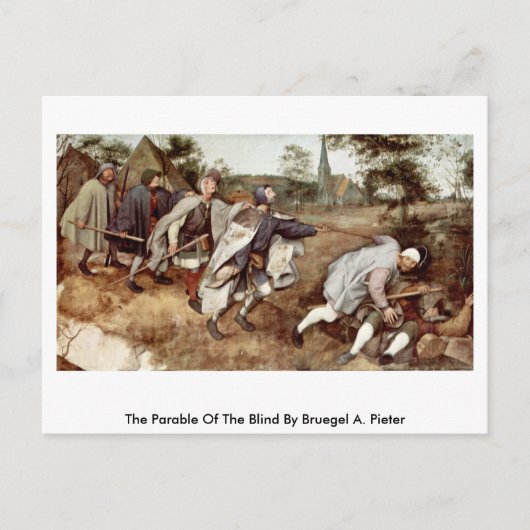 De parabel van de blind door Bruegel A. Pieter Briefkaart (Voorkant)