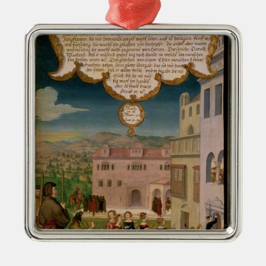 De parabel van de bruine maagd en de bruine maagd metalen ornament (Voorkant)