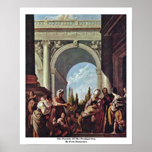 De parabel van de prodigale zoon Fetti Domenico Poster (Voorkant)