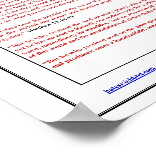 De parabel van de Sower Poster (Hoek)