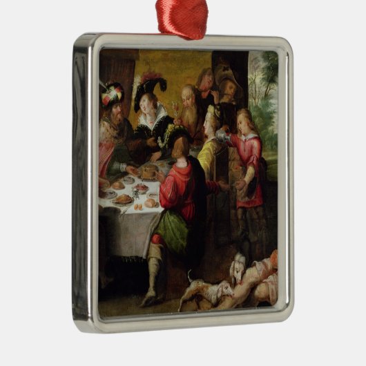 De parabel van het rijke Man en Lazarus Metalen Ornament (Rechts)