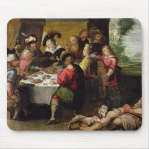 De parabel van het rijke Man en Lazarus Muismat