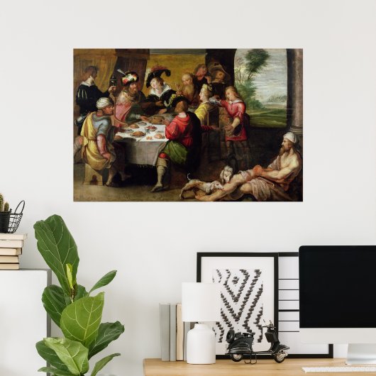 De parabel van het rijke Man en Lazarus Poster (Thuiskantoor)