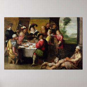 De parabel van het rijke Man en Lazarus Poster