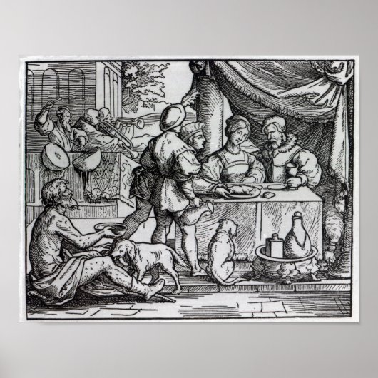 De parabel van Lazarus en Dives Poster (Voorkant)