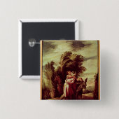 De Parable of the Good Samaritan Vierkante Button 5,1 Cm (Voorkant /achterkant)