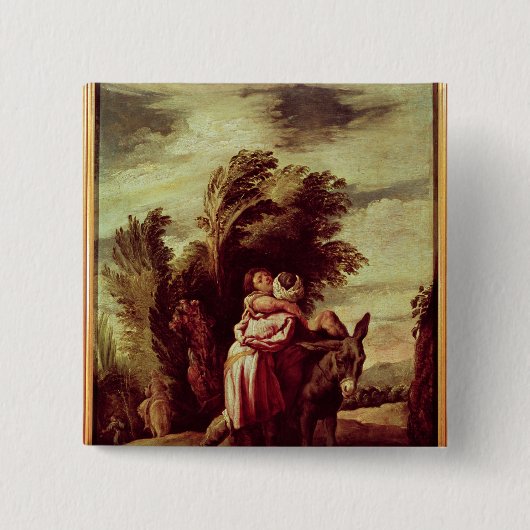 De Parable of the Good Samaritan Vierkante Button 5,1 Cm (Voorkant)
