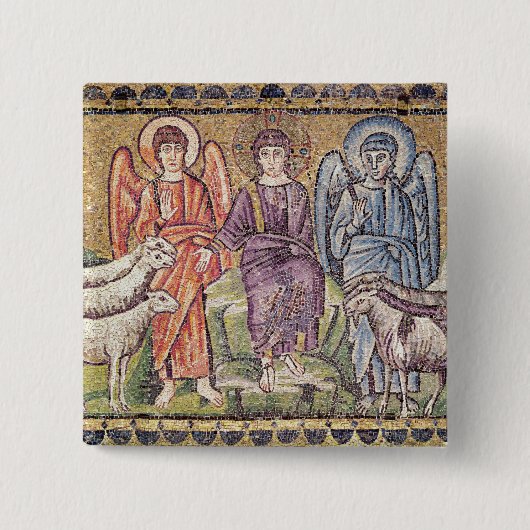 De Parable of the Good Shepherd Vierkante Button 5,1 Cm (Voorkant)