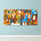 De Paradox van Aanwezigheid Canvas Afdruk (Insitu (Houten vloer))