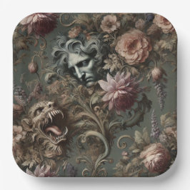 De paradox van de drijfwachter - gotisch mythisch  papieren bordje