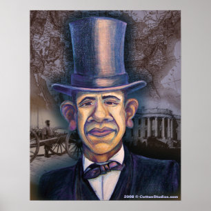 De parallelle Obama - Lincoln Poster