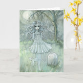 De Paranormale Kat van de Kaart van Halloween van (Gele Bloem)