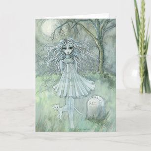 De Paranormale Kat van de Kaart van Halloween van