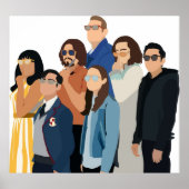 De paraplu academie cast poster (Voorkant)