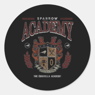 De Paraplu Academy Sparrow Academy Athletic Ronde Sticker