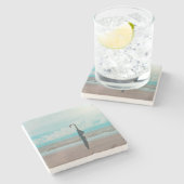 De paraplu - stenen onderzetter (Zijkant)