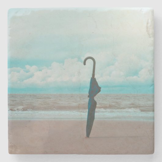 De paraplu - stenen onderzetter (Voorkant)