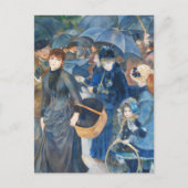 De paraplu's, Pierre Auguste Renoir Art Briefkaart (Voorkant)
