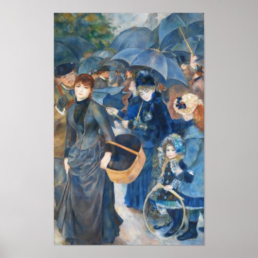 De paraplu's, Pierre Auguste Renoir Art Poster (Voorkant)