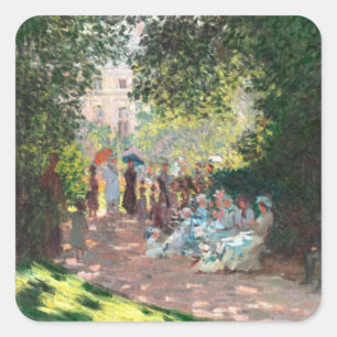 De Parc Monceau - Claude Monet - Impressionistisch Vierkante Sticker