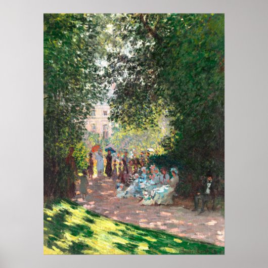 De Parc Monseau door Claude Monet Poster (Voorkant)