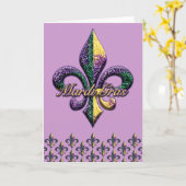 De parel Fleur DE lis 2 van Gras van Mardi Kaart (Gele Bloem)
