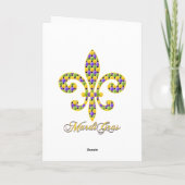 De parel Fleur DE lis van Gras van Mardi Kaart (Achterkant)