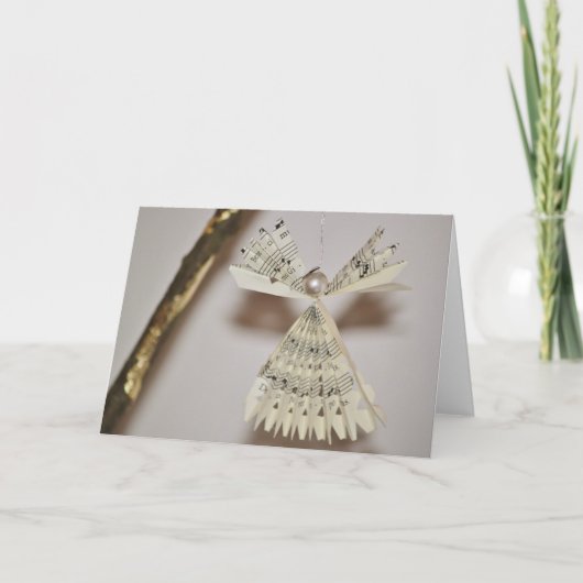 De Parel van de Engel van Kerstmis van de Feestdagen Kaart (Voorkant)