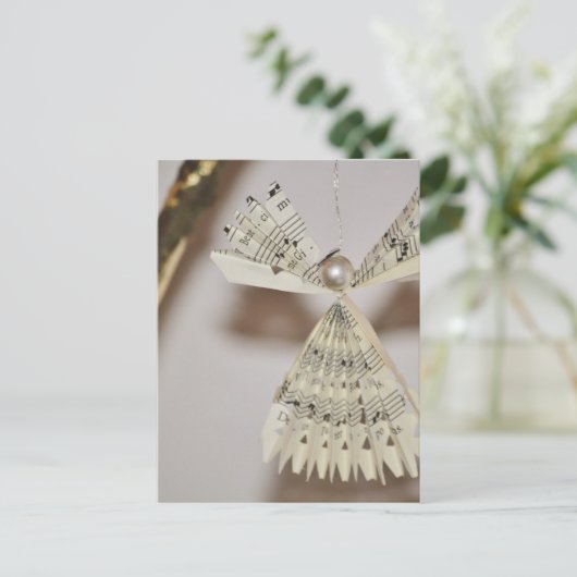 De Parel van de Engel van Kerstmis van de Feestdagenkaart (Staand voorkant)