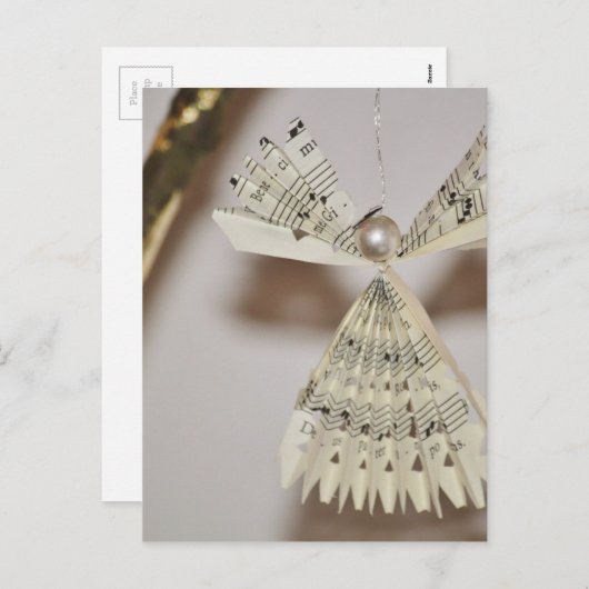 De Parel van de Engel van Kerstmis van de Feestdagenkaart (Voorkant / Achterkant)