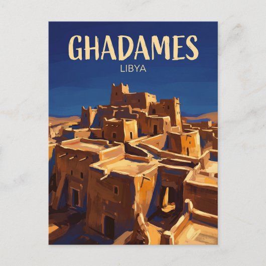 De Parel van de Woestijn, Ghadames Libië Briefkaart (Voorkant)