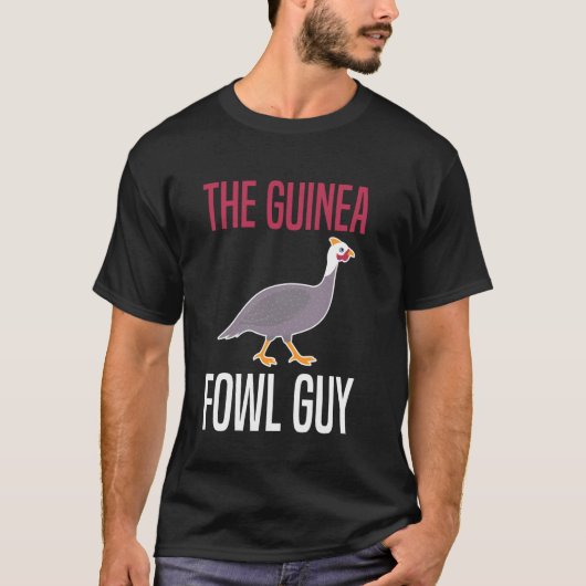 De Parelhoen Kippen Vogel Man T-shirt (Voorkant)