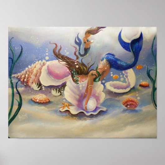 De pareljagers, zeemeerminnen poster (Voorkant)