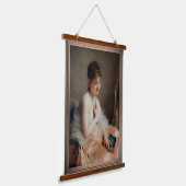 De parelketting van Charles Chaplin Hangend Wandkleed (Gebogen)
