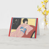 De Parels van het art deco Kaart (Gele Bloem)