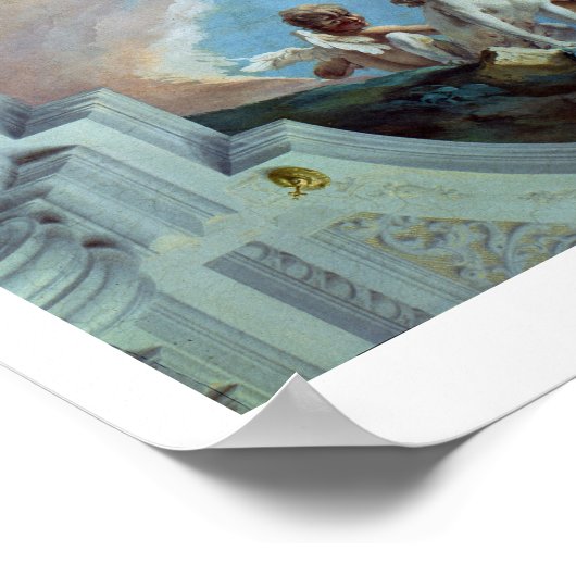 De paring van Venus uit Adonis, 1707-08 (fresco) Poster (Hoek)