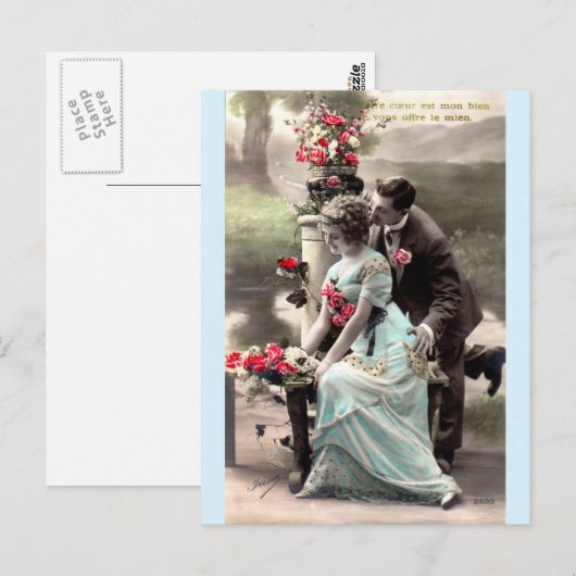 De parisiaanse liefde in het park heeft een  Brief Briefkaart (Voorkant / Achterkant)