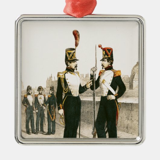 De Parisian Municipale Guard Metalen Ornament (Voorkant)