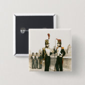 De Parisian Municipale Guard Vierkante Button 5,1 Cm (Voorkant /achterkant)
