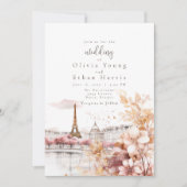 De Parisienne bruiloft Kaart (Voorkant)