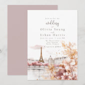 De Parisienne bruiloft Kaart (Voorkant / Achterkant)