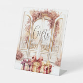 De Parisienne huwelijkscadeau tafel Reclamebord Met Voetstuk (Voorkant)