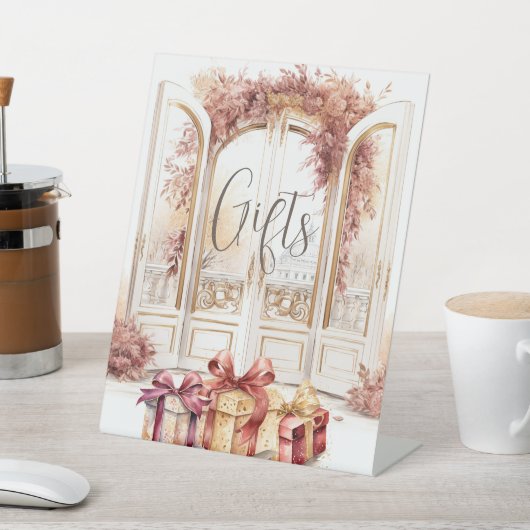 De Parisienne huwelijkscadeau tafel Reclamebord Met Voetstuk (Insitu)