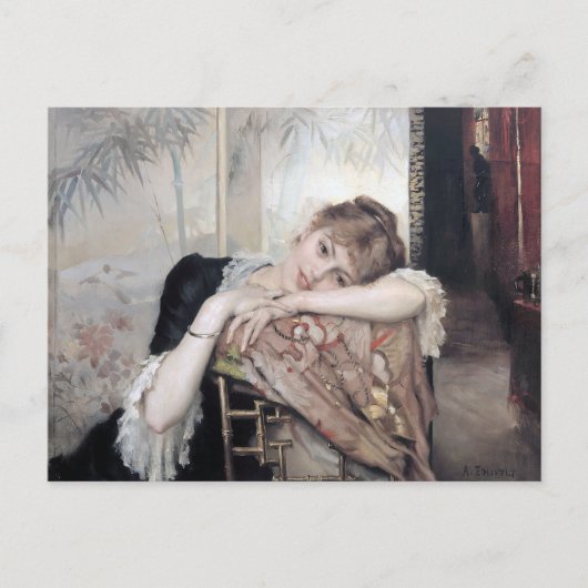 De Parisienne van Albert Edelfelt, 1883 Briefkaart (Voorkant)