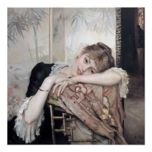 De Parisienne van Albert Edelfelt 1883 Perfect Poster (Voorkant)