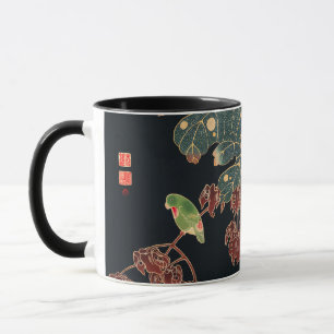 De Parkiet door Ito Jakuchu Japanse Vogelkunst Mok