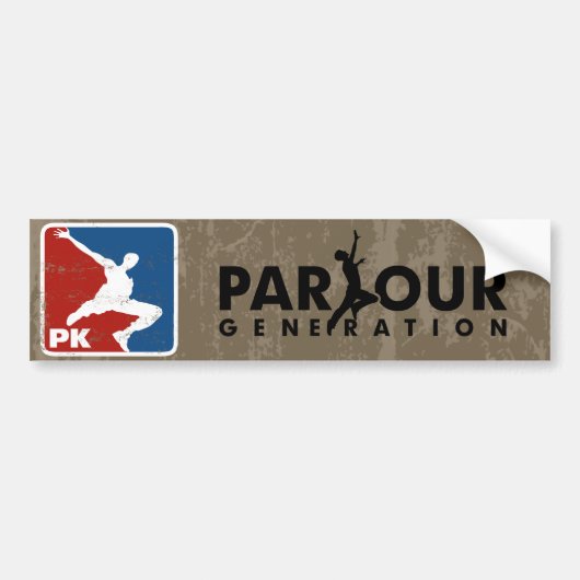 De Parkour Bumpersticker (Voorkant)