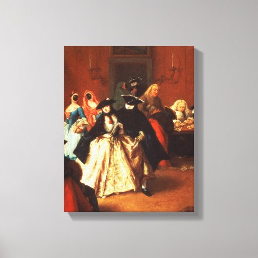 De Parlor (olie op canvas) Canvas Afdruk (Voorkant)