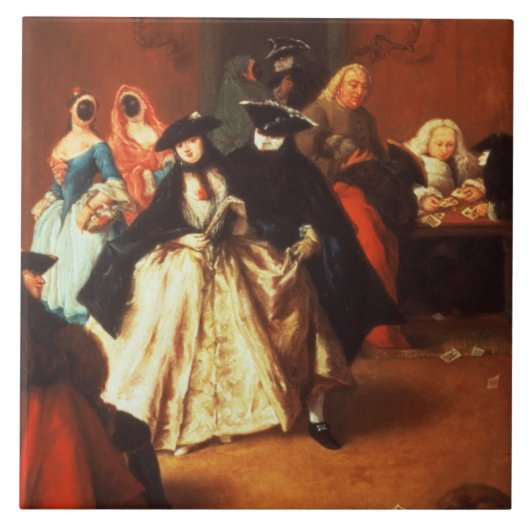 De Parlor (olie op canvas) Tegeltje (Voorkant)